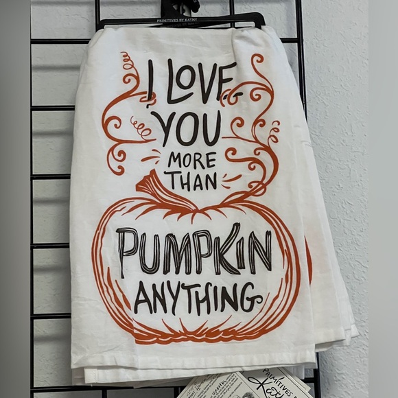 Mud Pie White and Orange Kitchen Towel - Picture 1 of 1